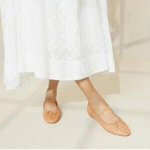 Miss Left Brown Braid Girls Adorable Round Toe Mary Jane Flats Bowknots Shoes